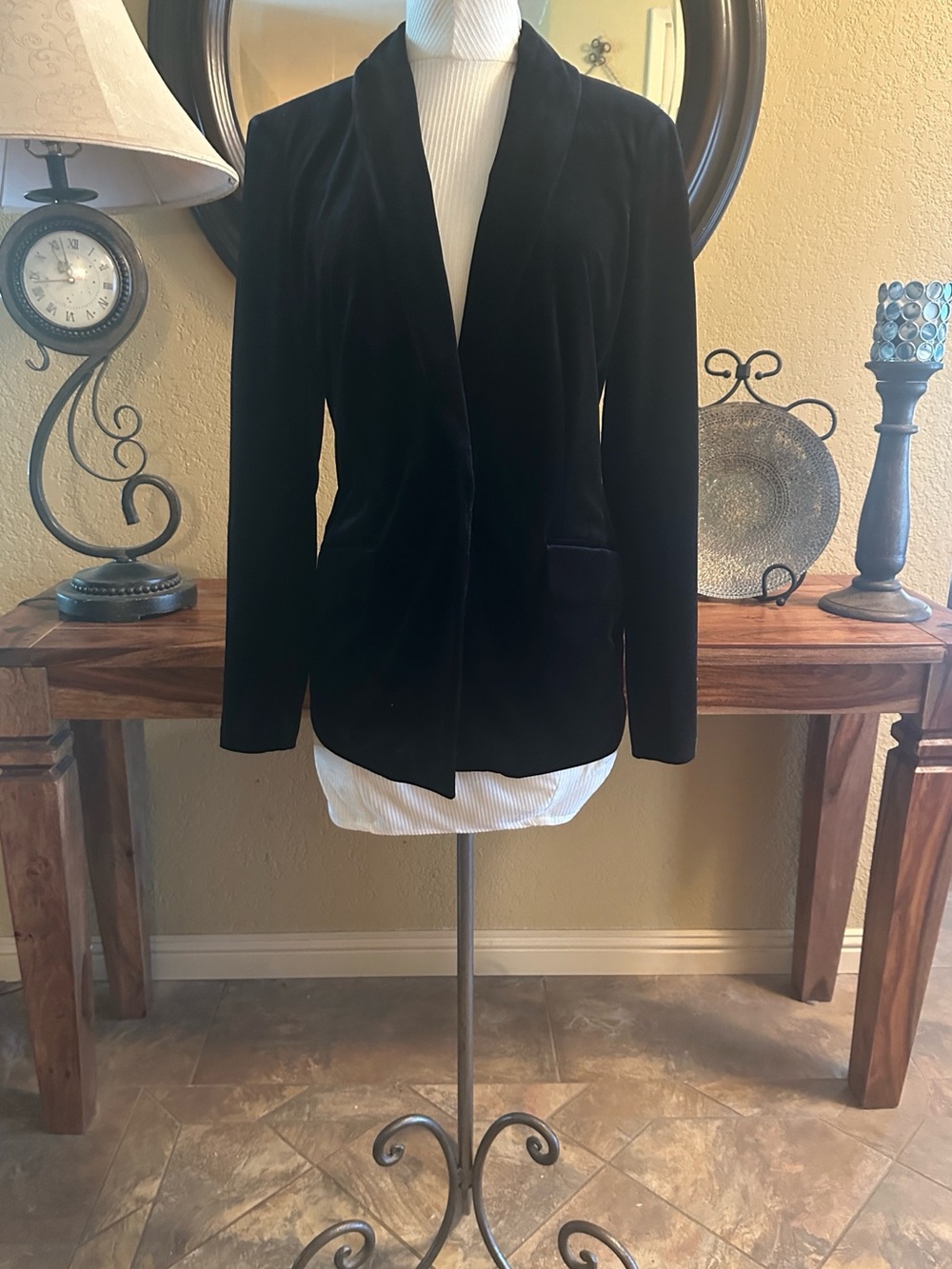 INC International Concepts Velvet Blazer